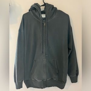 American Eagle dark grey zip-up jacket